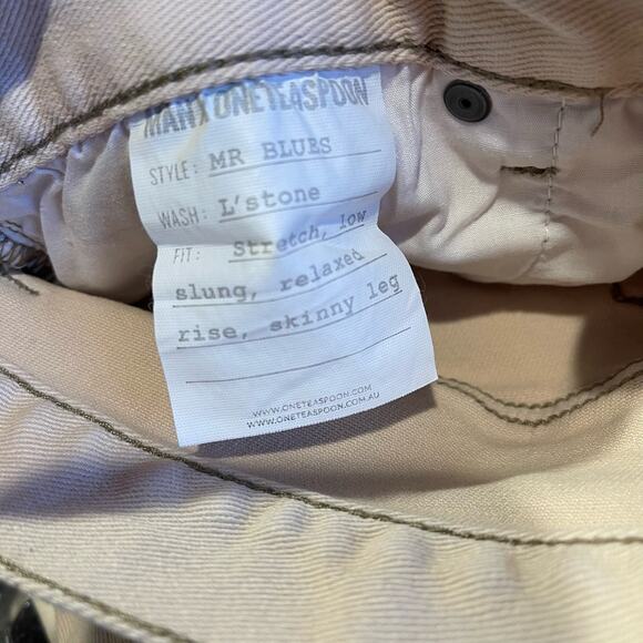 Man X One Teaspoon 32 Long Mr Blues Denim Jeans NWT L'Stone - Picture 4 of 5